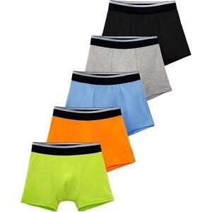 Boys Incontinence Underwear Washable Cotton Kids Boxer Briefs 5 Pack discreet